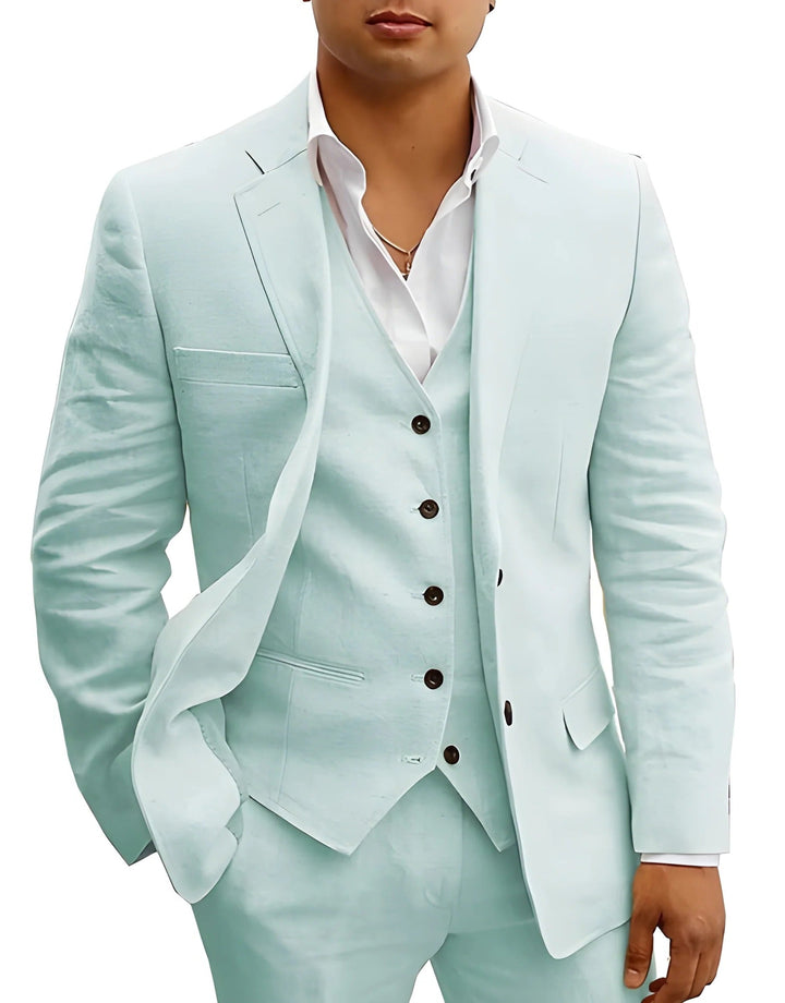 Men’s Linen Suit – Three Piece – Summer Wedding