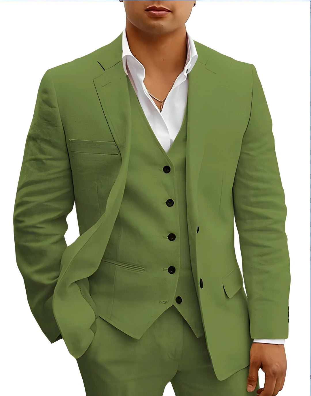 Men’s Linen Suit – Three Piece – Summer Wedding