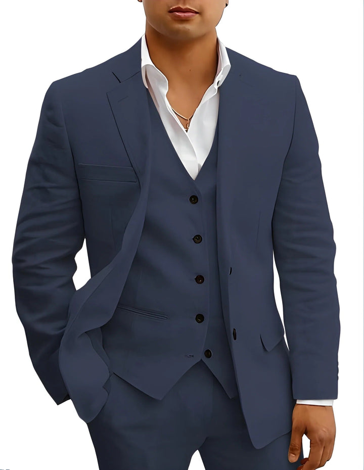 Men’s Linen Suit – Three Piece – Summer Wedding