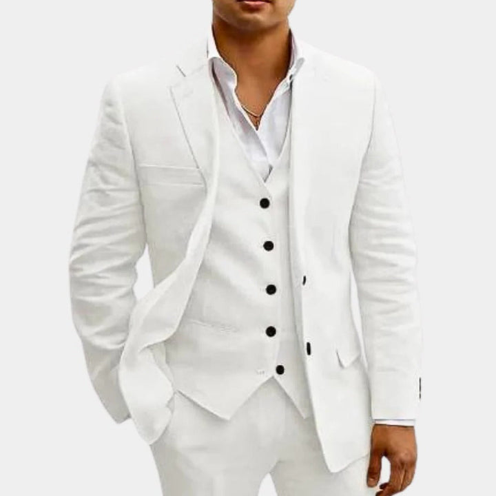 Men’s Linen Suit – Three Piece – Summer Wedding