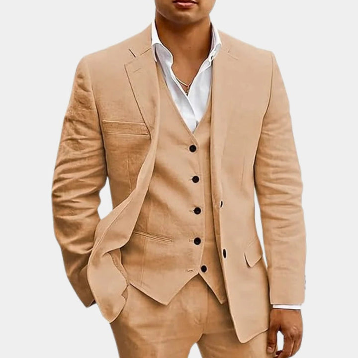 Men’s Linen Suit – Three Piece – Summer Wedding
