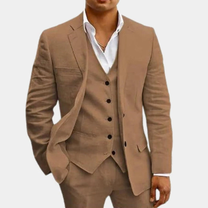 Men’s Linen Suit – Three Piece – Summer Wedding