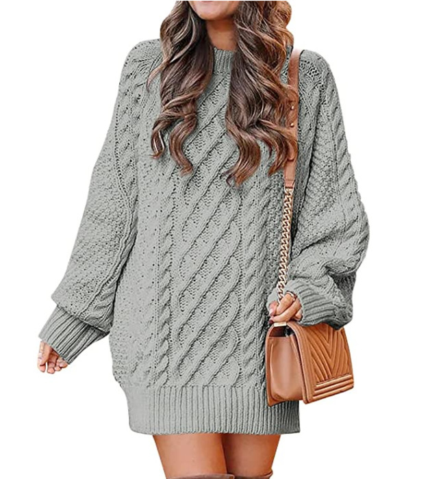 Sweater Dress – Oversized Cable – Cozy Chic