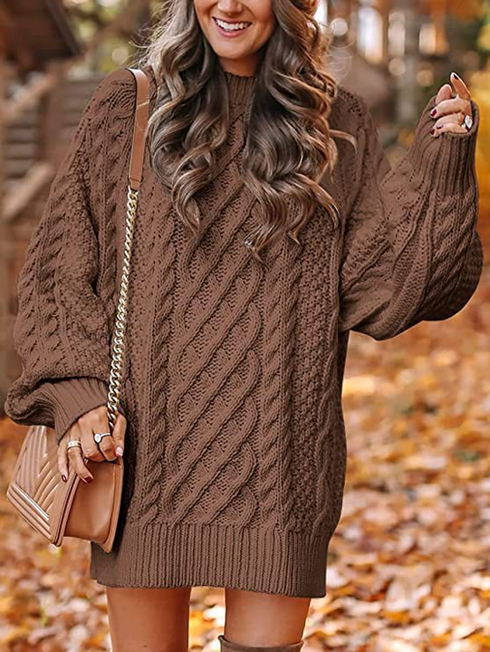 Sweater Dress – Oversized Cable – Cozy Chic