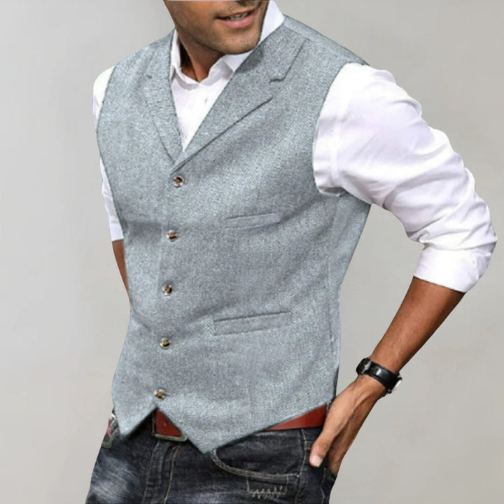 Herringbone Vest – Slim Fit – Adjustable Back Strap Detail