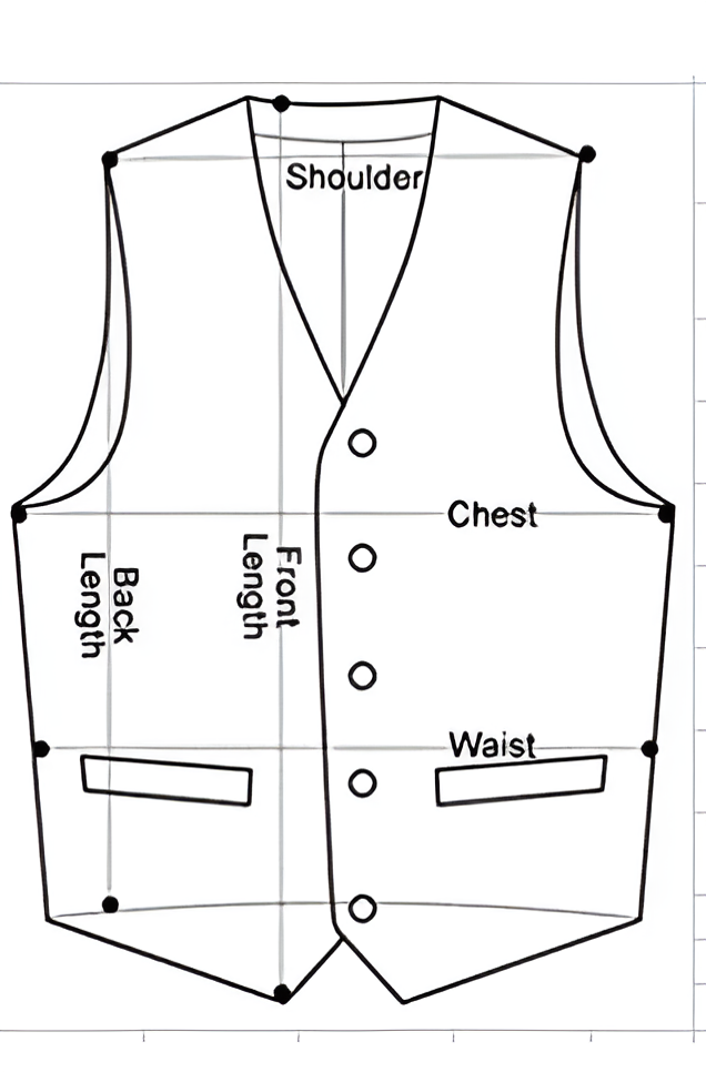 Herringbone Vest – Slim Fit – Adjustable Back Strap Detail