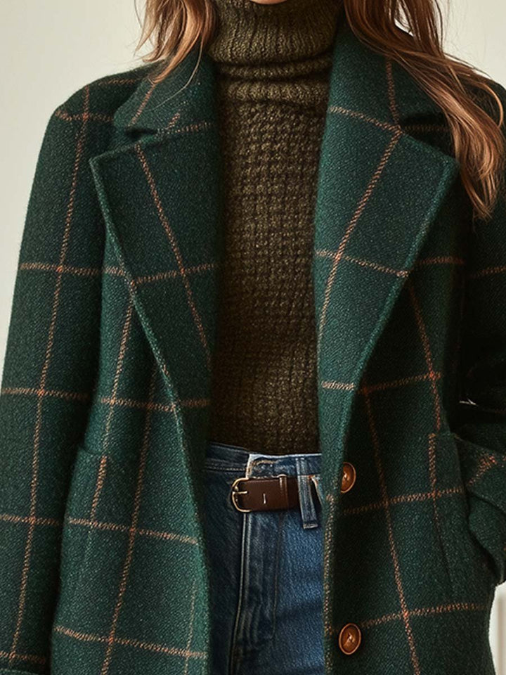 Overcoat – Tailored Fit – Plaid Style