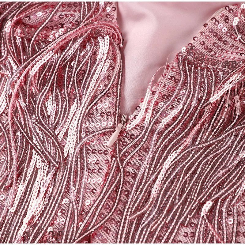 Dress – Feather Fringe – Elegant